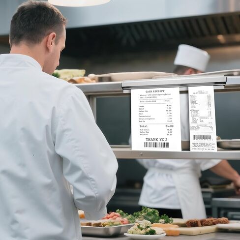 طلب حامل تذكرة للمطعم | رف فحص من الألومنيوم مثبت على الحائط مقاس 36 بوصة | حاجز تذكرة معدني متين للمطبخ والخدمة in Kuwait