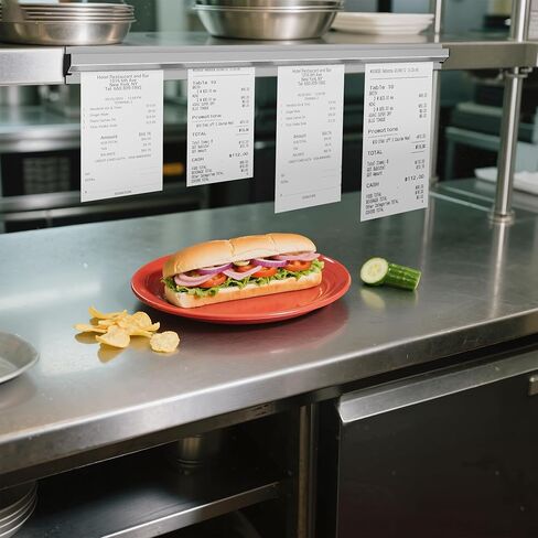 طلب حامل تذكرة للمطعم | رف فحص من الألومنيوم مثبت على الحائط مقاس 36 بوصة | حاجز تذكرة معدني متين للمطبخ والخدمة in Kuwait