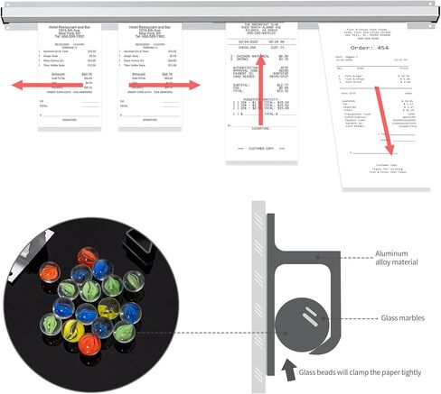 طلب حامل تذكرة للمطعم | رف فحص من الألومنيوم مثبت على الحائط مقاس 36 بوصة | حاجز تذكرة معدني متين للمطبخ والخدمة in Kuwait