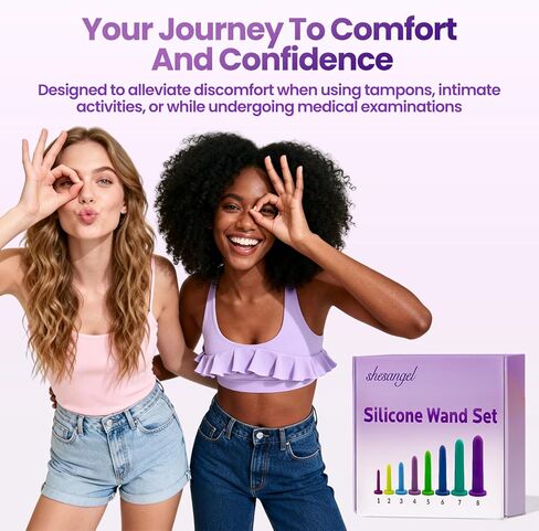 طقم تدريب قاع الحوض: مجموعة عصا سيليكون بتصميم ناعم ومرن للتقدم اللطيف، 8 أحجام مختلفة in Kuwait