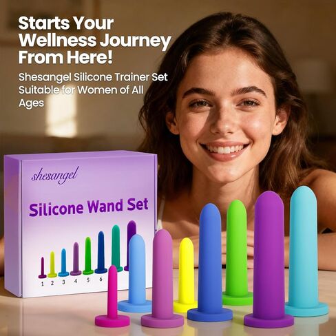 طقم تدريب قاع الحوض: مجموعة عصا سيليكون بتصميم ناعم ومرن للتقدم اللطيف، 8 أحجام مختلفة in Kuwait