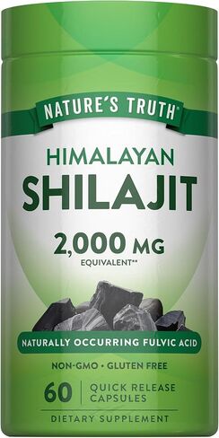 Nature's Truth Shilajit Capsules | 60 Count | Himalayan Fulvic Acid | Non-GMO & Gluten Free Supplement in Saudi Arabia