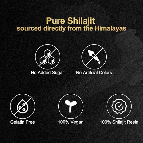 Shilajit Gummies, Form Himalayan Shilajit, with Ashwagandha Gokshura, No Added Sugar Non-GMO 100% Natural & Organic, Fulvic Acid & 85+ Trace Minerals for Men, Women | 60 Gummy in Saudi Arabia