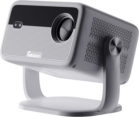 【إعداد الصورة التلقائية و 600 ANSI】 1080 بكسل عرض مع WiFi و Bluetooth ، 360 درجة عرض سقف سقف قابل للتعديل لغرفة النوم ، جهاز عرض فيلم خارجي محمول لجهاز iPhone/TV Stick/HDMI/USB/LAPTOP/PS5 in Kuwait