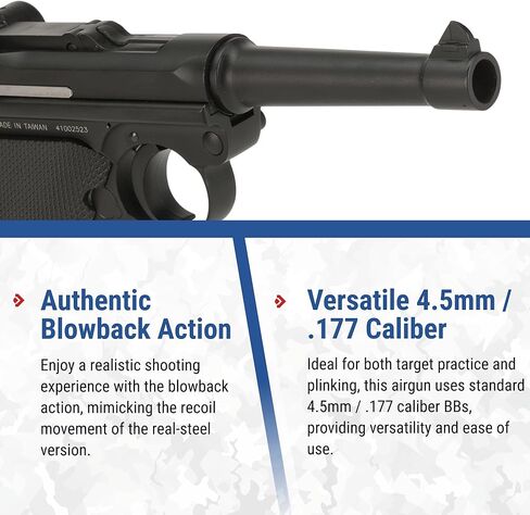 Evike Airguns - مسدس هوائي KWC P08 Luger يعمل بثاني أكسيد الكربون مقاس 4.5 ملم in Kuwait