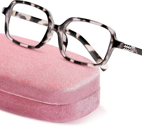 livho Blue Light Glasses for Women – Y2K Aesthetic Frame with Blush Pink Case, 90s Vibe for Screen Time Blue Light Blocking in Kuwait