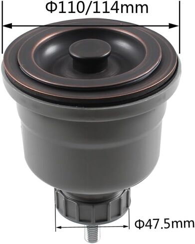 UYNAIT حوض المطبخ البلاستيك الصلب طبقة مزدوجة استنزاف تصفية الملحقات للخضروات حوض غسيل الصحون سلة استنزاف XK170(114 مللي متر) in Kuwait