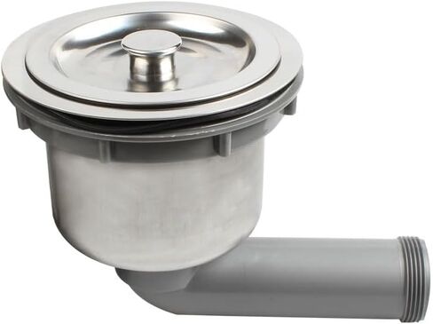 UYNAIT - تصريف خلفي للمطبخ مقاس 145 مم مع مرفق مدمج، تصريف من الفولاذ بالكامل مقاس 14.5 سم XM364 in Kuwait