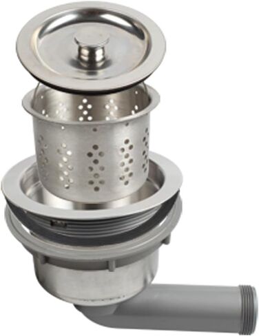 UYNAIT - تصريف خلفي للمطبخ مقاس 145 مم مع مرفق مدمج، تصريف من الفولاذ بالكامل مقاس 14.5 سم XM364 in Kuwait