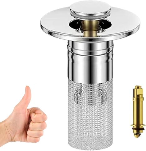 سدادة تصريف من الفولاذ المقاوم للصدأ مع ماسك للشعر، فلتر تصريف للحمام منبثق مع سلة قابلة للإزالة، مصفاة تصريف أرضية مضادة للانسداد، سدادة تصريف بالوعة للتحكم في الرائحة لحوض الحمام in Kuwait