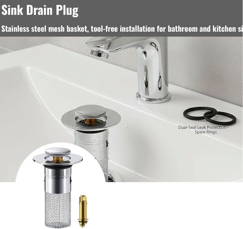 سدادة تصريف من الفولاذ المقاوم للصدأ مع ماسك للشعر، فلتر تصريف للحمام منبثق مع سلة قابلة للإزالة، مصفاة تصريف أرضية مضادة للانسداد، سدادة تصريف بالوعة للتحكم في الرائحة لحوض الحمام in Kuwait