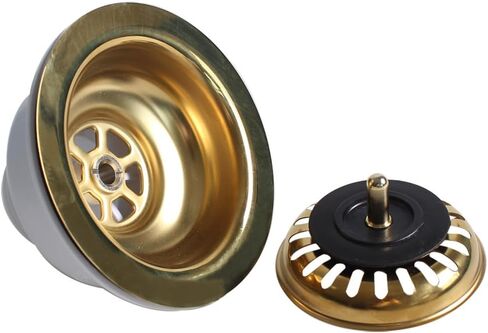 UYNAIT حوض 114 فولاذ كروي لتصريف الأطباق ذهبي اللون فاخر PVD ملحق XK223C034 in Kuwait