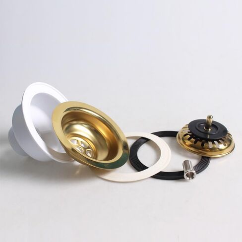 UYNAIT حوض 114 فولاذ كروي لتصريف الأطباق ذهبي اللون فاخر PVD ملحق XK223C034 in Kuwait