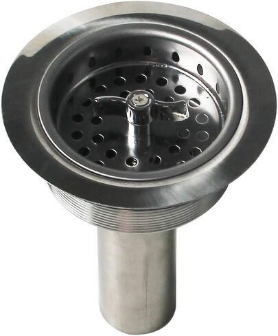 UYNAIT مصفاة حوض المطبخ، 114 مم، مقبض فولاذي بالكامل، مخرج على الطراز الأمريكي، مقاوم للصدأ، ثقب كثيف، سهل التنظيف، موديل XK323C001 in Kuwait