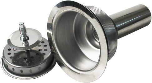 UYNAIT مصفاة حوض المطبخ، 114 مم، مقبض فولاذي بالكامل، مخرج على الطراز الأمريكي، مقاوم للصدأ، ثقب كثيف، سهل التنظيف، موديل XK323C001 in Kuwait