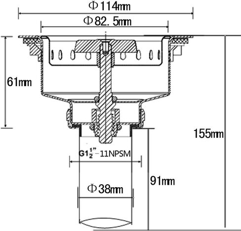 UYNAIT مصفاة حوض المطبخ، 114 مم، مقبض فولاذي بالكامل، مخرج على الطراز الأمريكي، مقاوم للصدأ، ثقب كثيف، سهل التنظيف، موديل XK323C001 in Kuwait