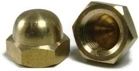 8-32 Acorn Cap Nuts, Solid Brass, Grade 360, Plain Finish, Qty 50 - by Fastener Depot, LLC in Saudi Arabia