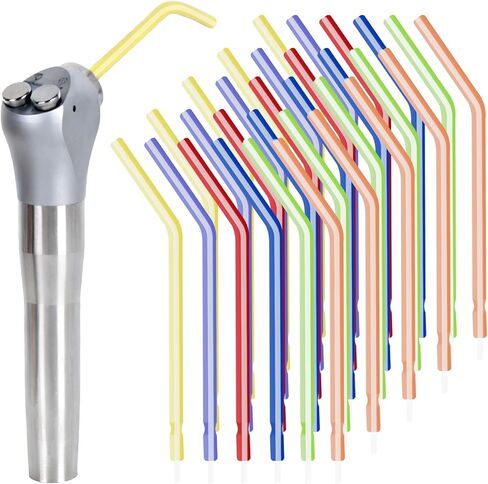 1000 قطعة من رؤوس حقن المياه والهواء الاحترافية للأسنان، فوهات ري الفم للاستعمال مرة واحدة لتنظيف الأسنان، طرف منحني لوحدة طب الأسنان - 4 أكياس محكمة الغلق (250/صندوق) in Kuwait