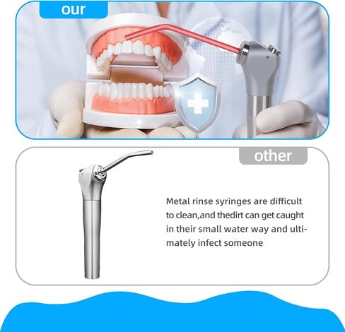 1000 قطعة من رؤوس حقن المياه والهواء الاحترافية للأسنان، فوهات ري الفم للاستعمال مرة واحدة لتنظيف الأسنان، طرف منحني لوحدة طب الأسنان - 4 أكياس محكمة الغلق (250/صندوق) in Kuwait