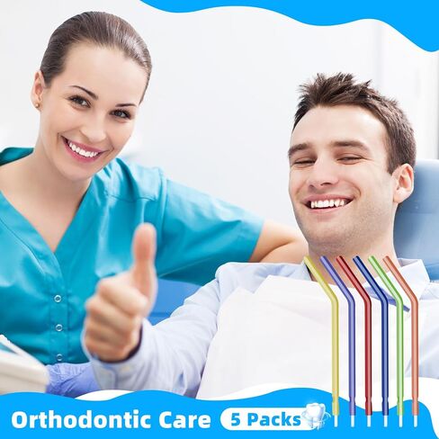 1000 قطعة من رؤوس حقن المياه والهواء الاحترافية للأسنان، فوهات ري الفم للاستعمال مرة واحدة لتنظيف الأسنان، طرف منحني لوحدة طب الأسنان - 4 أكياس محكمة الغلق (250/صندوق) in Kuwait