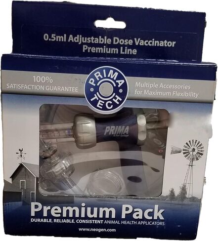 Prima Tech Vaccinator 0.5ML (1/2) Adjustable- Premium Pack Multiple Accessories in Saudi Arabia