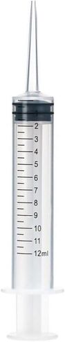 Dental Oral Irrigation Transfer Straight Tip Syringe 12mL Plastic with Printed Graduations (Straight, 25) in Saudi Arabia