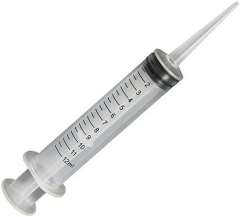 Dental Oral Irrigation Transfer Straight Tip Syringe 12mL Plastic with Printed Graduations (Straight, 25) in Saudi Arabia