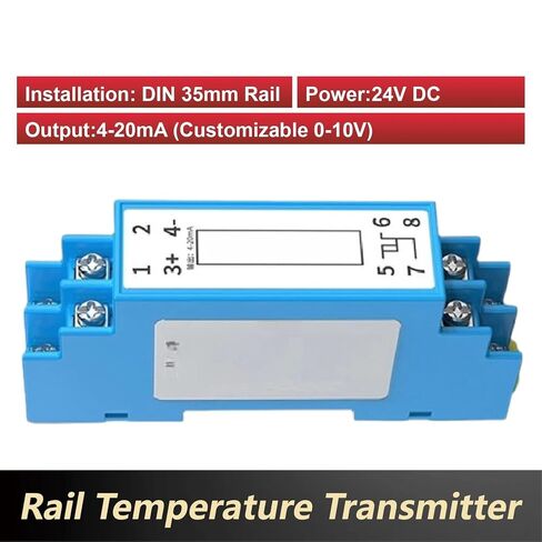 1pcs SBWZ-2280 DIN Rail PT100 Temperature Transmitter Module -50°C to 500°C, 4-20mA & 0-10V Signal Converter for RTD Sensors(-50-150) in Saudi Arabia
