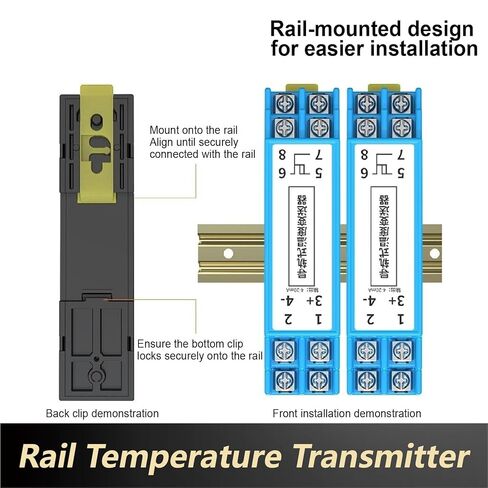 1pcs SBWZ-2280 DIN Rail PT100 Temperature Transmitter Module -50°C to 500°C, 4-20mA & 0-10V Signal Converter for RTD Sensors(-50-150) in Saudi Arabia