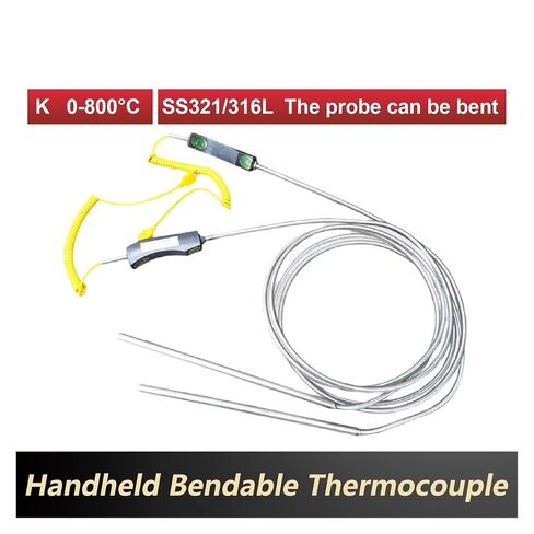 1pcs K Type Thermocouple Temperature Probe - Handheld Immersion Sensor for Molten Aluminum and Zinc Furnace Use(8-300mm) in Saudi Arabia