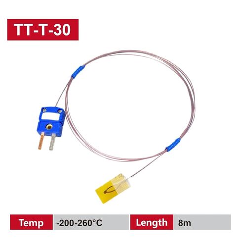 1pcs K/T/J Type Surface Mount Adhesive Thermocouple Probe - Ultra Thin Temperature Sensor for Accurate Readings 0-260°C, 0.5-10m Length(T-8m) in Saudi Arabia