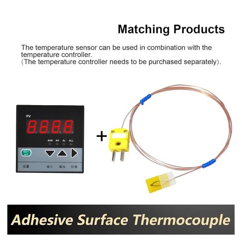 1pcs K/T/J Type Surface Mount Adhesive Thermocouple Probe - Ultra Thin Temperature Sensor for Accurate Readings 0-260°C, 0.5-10m Length(T-8m) in Saudi Arabia