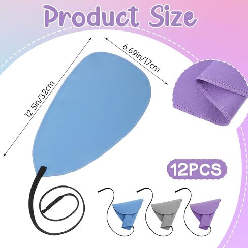 12PCS Clarinet Cleaning Cloth, Inside Tube Clarinets Cleaning Kit, Clarinet Clean Swab with Weighted String, Suitable for Clarinets, Piccolos, Flutes, Saxophones (Blue, Purple, Grey) in Kuwait