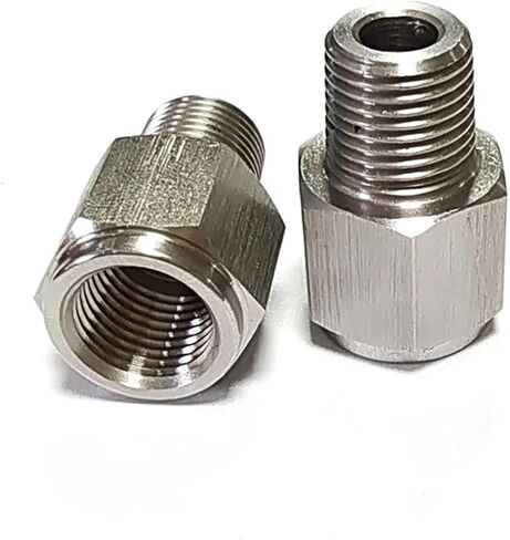 1/8 "NPT ذكر إلى M10x1.0 أنثى الفولاذ المقاوم للصدأ قياس ضغط الزيت محول الإقلاع in Kuwait