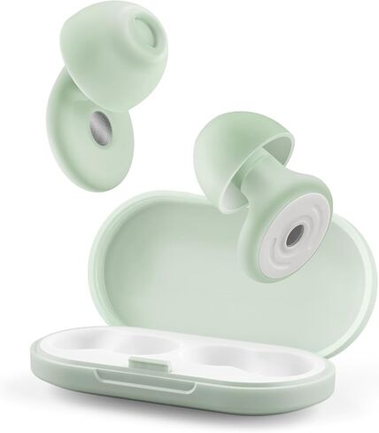 Ear Plugs, Soft Ear Plugs for Sleeping - 30dB Noise Cancelling Reusable Silicone Earplugs, Ultra Comfortable Fit for Studying, Concerts, Travel, 8 Ear Tips-Bean Green in Kuwait