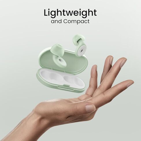 Ear Plugs, Soft Ear Plugs for Sleeping - 30dB Noise Cancelling Reusable Silicone Earplugs, Ultra Comfortable Fit for Studying, Concerts, Travel, 8 Ear Tips-Bean Green in Kuwait