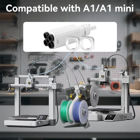 محور خيوط AMS Lite الأصلي، محور خيوط 5 اتجاهات متوافق مع نظام Bambu Lab A1/A1 Mini AMS Lite ملحقات الطباعة متعددة الألوان قطع غيار موصلات أنابيب AMS in Saudi Arabia