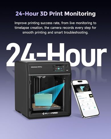 FLASHFORGE AD5X 3D Printer Retrofittable Accessory Camera Kit, Extended Functionality Real-Time Monitoring and Time-Lapse Video, Compatible with AD5M/ Pro 3D Printers in Kuwait