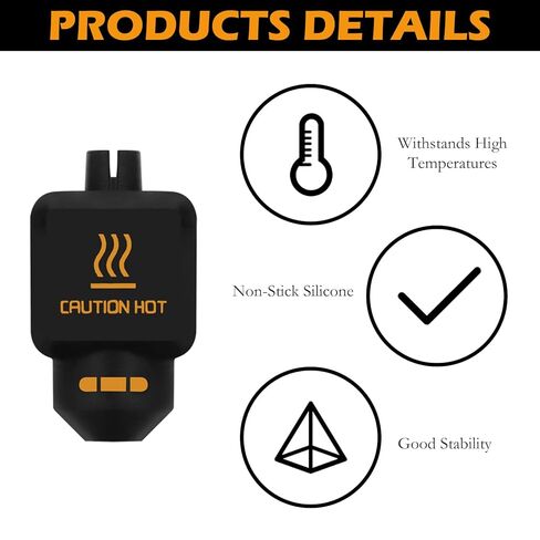 10Pcs Silicone Sock for Bambu Lab P2S, Hotend Heater Block Silicone Cover Nozzle 3D Printer Print Head Boot, High Temperature Enclosure Accessories Parts Protecting Extruder Sleeve Black in Saudi Arabia
