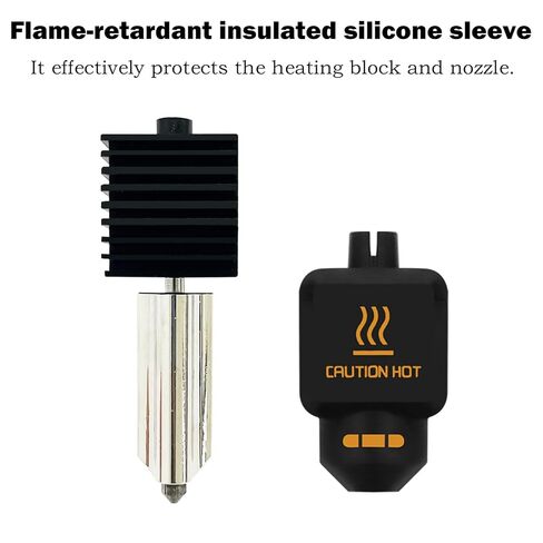 10Pcs Silicone Sock for Bambu Lab P2S, Hotend Heater Block Silicone Cover Nozzle 3D Printer Print Head Boot, High Temperature Enclosure Accessories Parts Protecting Extruder Sleeve Black in Saudi Arabia