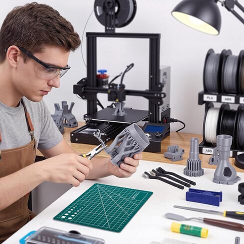 مجموعة أدوات الطابعة ثلاثية الأبعاد المكونة من 45 قطعة، ملحق الطباعة ثلاثية الأبعاد يتضمن أداة إزالة الأزيز وفرجار رقمي ومجموعة سكاكين فنية وقاطع أنبوب وحقيبة تخزين مناسبة لإزالة الطباعة ثلاثية الأبعاد والتنظيف والتشطيب in Kuwait