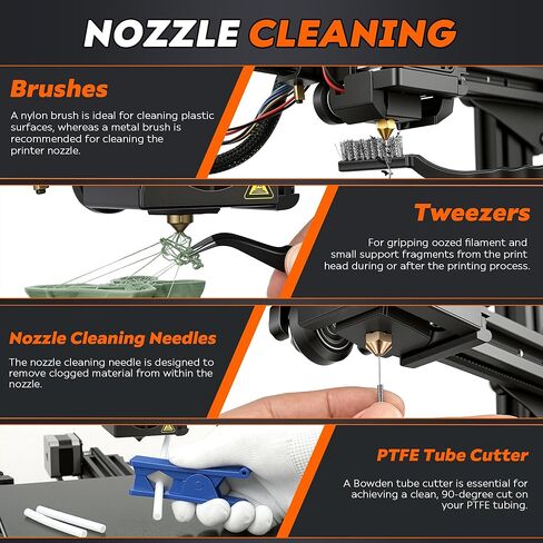 مجموعة أدوات الطابعة ثلاثية الأبعاد المكونة من 45 قطعة، ملحق الطباعة ثلاثية الأبعاد يتضمن أداة إزالة الأزيز وفرجار رقمي ومجموعة سكاكين فنية وقاطع أنبوب وحقيبة تخزين مناسبة لإزالة الطباعة ثلاثية الأبعاد والتنظيف والتشطيب in Kuwait