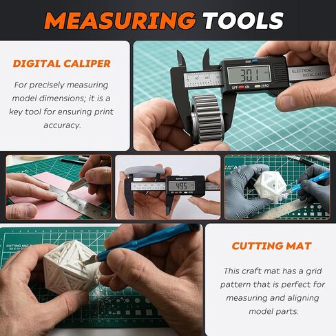 مجموعة أدوات الطابعة ثلاثية الأبعاد المكونة من 45 قطعة، ملحق الطباعة ثلاثية الأبعاد يتضمن أداة إزالة الأزيز وفرجار رقمي ومجموعة سكاكين فنية وقاطع أنبوب وحقيبة تخزين مناسبة لإزالة الطباعة ثلاثية الأبعاد والتنظيف والتشطيب in Kuwait