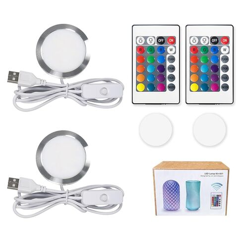 مجموعة مصابيح LED مكونة من قطعتين من Bulto 001 16 لونًا لطباعة Bambu Lab ثلاثية الأبعاد، طقم إضاءة LED للتحكم عن بعد RGB DIY - شريط ضوء شاشة لمختبر Bambu Lab Makerworld/Anycubic/Makeronline، يعمل بـ 5 فولت USB in Kuwait