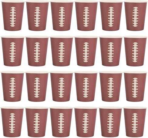 TOYANDONA 24pcs Rugby Football Paper Drinking Cups Thickened Disposable Party Water Cups for Sports Events Tailgate and Birthday Celebrations in Saudi Arabia