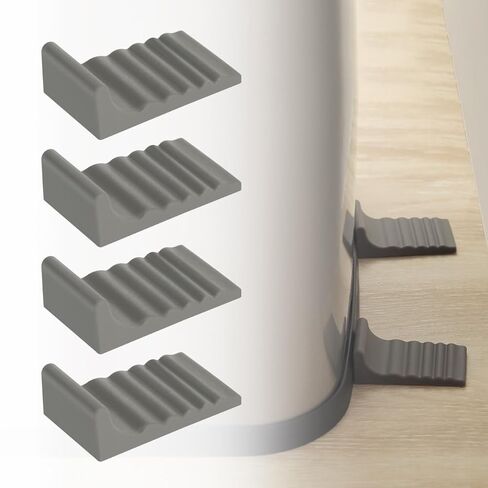 واقي جدار سلة المهملات من LANMU ويتوقف عن التحرك للخلف، 4 قطع من مصد سلة المهملات السيليكون، صندوق قمامة فاصل للحائط لسلال النفايات المستديرة والمربعة، بدون حفر للمطبخ وأرضية المكتب وواقي للحائط in Kuwait