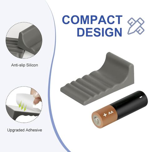 واقي جدار سلة المهملات من LANMU ويتوقف عن التحرك للخلف، 4 قطع من مصد سلة المهملات السيليكون، صندوق قمامة فاصل للحائط لسلال النفايات المستديرة والمربعة، بدون حفر للمطبخ وأرضية المكتب وواقي للحائط in Kuwait
