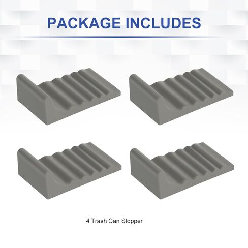 واقي جدار سلة المهملات من LANMU ويتوقف عن التحرك للخلف، 4 قطع من مصد سلة المهملات السيليكون، صندوق قمامة فاصل للحائط لسلال النفايات المستديرة والمربعة، بدون حفر للمطبخ وأرضية المكتب وواقي للحائط in Kuwait