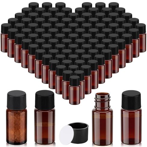 LemonRoad 200 Pcs 10ml Small Clear Plastic Bottle with White Screw Caps Bulk, Mini Empty Essential Oil Bottles Leak Proof Liquid Sample Plastic Vials for Essential Oil, Lab, Perfume, Reagents in Saudi Arabia