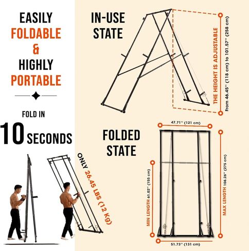 حامل القرفصاء طويل القامة مقاوم للصدأ ومقاوم للصدأ، رف القرفصاء قابل للطي وبرج طاقة ثابت متعدد الوظائف، جهاز تمرين متين للمنزل والجيم وتدريبات القوة ومعدات اللياقة البدنية المحمولة في الأماكن المغلقة والخارجية قائمة بذاتها in Kuwait